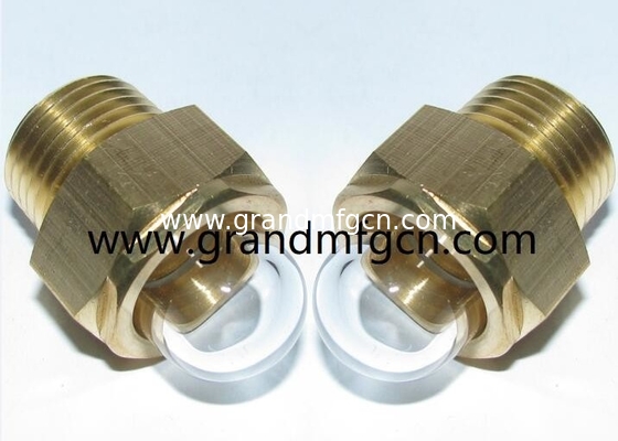 NPT hilo 1/2&quot; 3/8&quot; 3/4&quot; 1&quot; 3-D BULLSEYE COOLANT VISION GLASS SURGER tanque de bronce vidrio