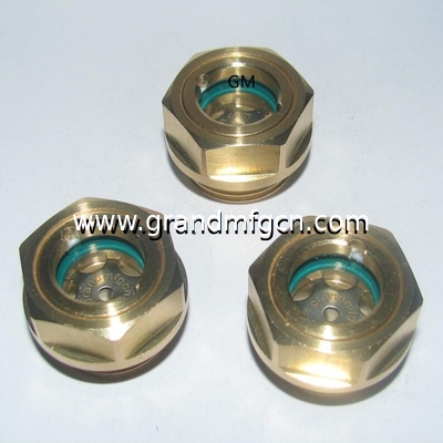 NPT3/8&quot; medidor de visualización de nivel de aceite de latón para la caja de engranajes del tanque de la bomba compresor de aire vidrio de visualización de latón con reflector ss304 personalizado