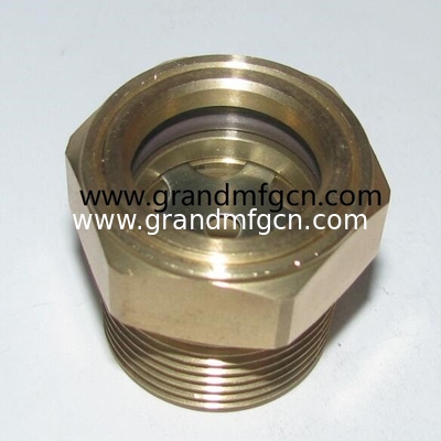 NPT3/8&quot; medidor de visualización de nivel de aceite de latón para la caja de engranajes del tanque de la bomba compresor de aire vidrio de visualización de latón con reflector ss304 personalizado