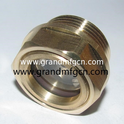 G3/8&quot; Reducción de velocidad vidrio de aceite de latón vidrio compresores de aire bomba hex vidrio de aceite vidrio caja de cambios hidráulico vidrio de tanque de aceite