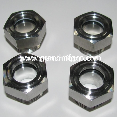 Hombre 3/4 acero inoxidable BSP intercambiador de calor radiador vidrio de nivel de líquido para el sistema de refrigeración de maquinaria industrial