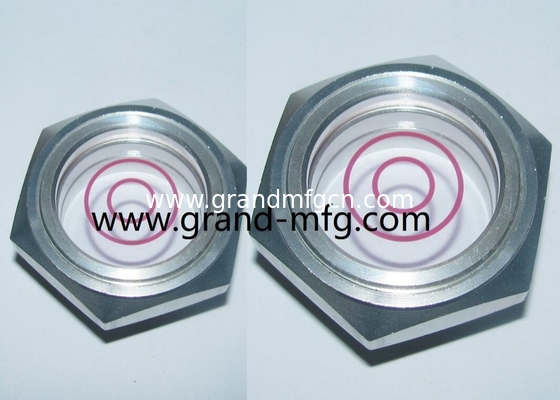 BSP G1/2&quot; 3/4&quot; 1&quot; bomba de vacío de paletas giratorias tipo V de vidrio de visualización de nivel de aceite de aluminio con reflector ss304