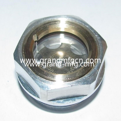 hilo métrico M16 M27 M33 M36 M42 compresor de aire Vidrio de visualización del indicador de nivel de aceite Aluminio Vidrio de visualización del nivel de aceite para reductores de velocidad y transmisión de potencia Tamaños personalizados y opciones OEM disponibles