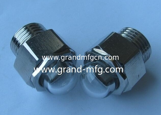 M36X1.5 Indicador métrico hexagonal del nivel de aceite de latón compressor de aire vidrio de vidrio de aceite reducidores personalizados vidrio de vidrio de aceite de latón