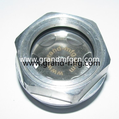 Visión del tanque de refrigeración de aluminio de hilo métrico, vidrio de alta tensión, vidrio de niveles de líquido del radiador, vidrio de aceite