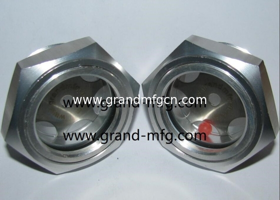 BSP G1 1/4 pulgadas caja de engranajes compresores de aire Hex fresado de aluminio de nivel de aceite vista de vidrio manómetro enchufe hilo masculino G1/2 G3/4 G1 INCH