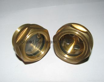 hilo BSP G masculino 1/2",3/4",1" Vidrio de visión de aceite de latón ((BSP y hilo métrico) con vidrio natural