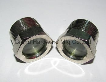NPT 3/4&quot; de hilo masculino de vidrio fundido Vistas de ventanas para equipos de refrigeración con vidrio natural, niquelado