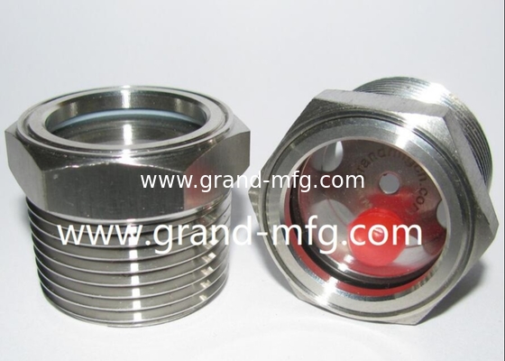 El hilo BSP G1/2" NPT1/2" de acero inoxidable SS304 tapones de vidrio para visualización de aceite SS304 Nivel de aceite SITE GAGE