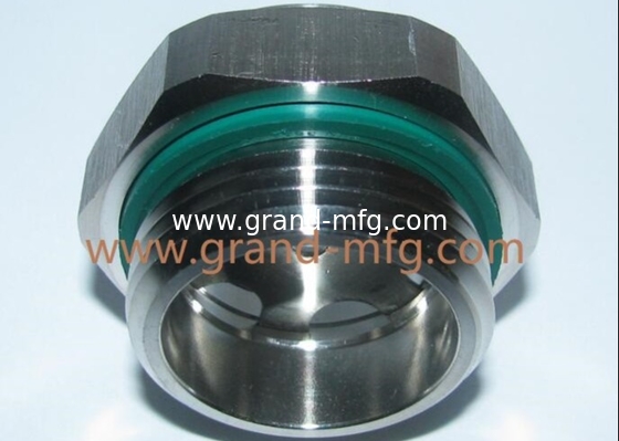 El hilo BSP G1/2" NPT1/2" de acero inoxidable SS304 tapones de vidrio para visualización de aceite SS304 Nivel de aceite SITE GAGE