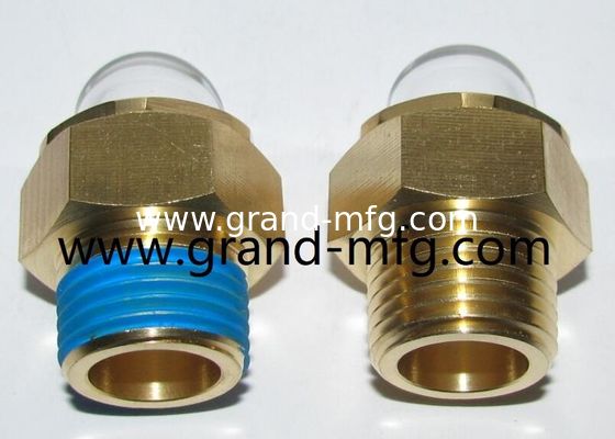 hilo de tubería NPT masculino 1/2 pulgadas gafas de visión 3D flujo medidor de nivel de líquido vidrio de nivel de aceite indicador de vidrio para bombas personalizado