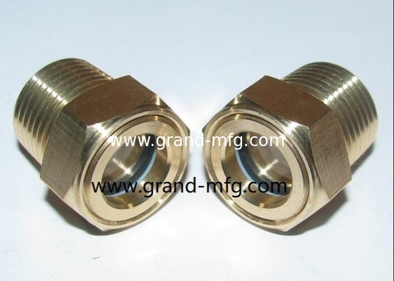 G3/8" G1/8" G1/2" BSP Reducidores de velocidad vidrios de vidrio de nivel de aceite de latón indicador de nivel de aceite de mirador fabricante profesional