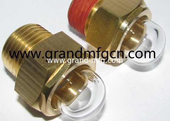 3/8 INCH MNPT hilo posicionadores indicador de nivel de aceite observar el nivel de petróleo cúpula vidrio medidor de visión de burbujas con vidrio transparente