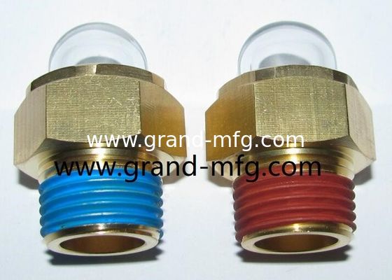 NPT hilo 3/8 INCH cúpula de latón vidrio de visualización de nivel de aceite indicador de ventana hex visor en vidrio de visualización de nivel de aceite