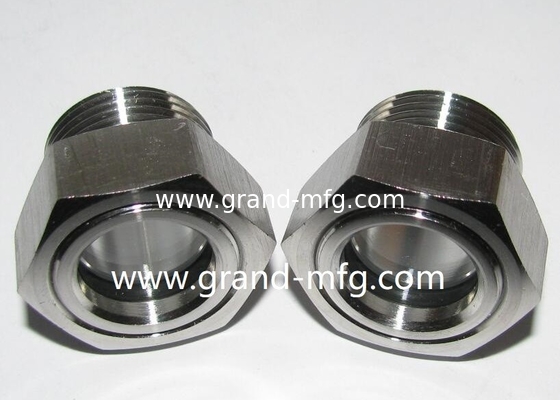 NPT hilo de 1 pulgada 2 pulgadas 3 pulgadas 4 pulgadas de acero inoxidable 304 vidrio de visión de aceite sin reflector SS304 NIVEL de aceite PORTO de visión