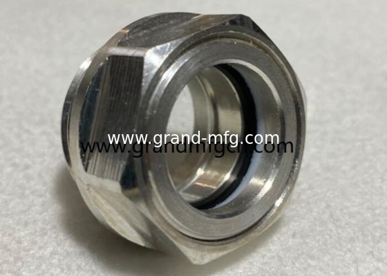 alta presión G1 1/4 INCH 6061 reductor de aceite de aluminio visor de vidrio indicador de nivel de aceite medidor de nivel de fluido servicio OEM y ODM