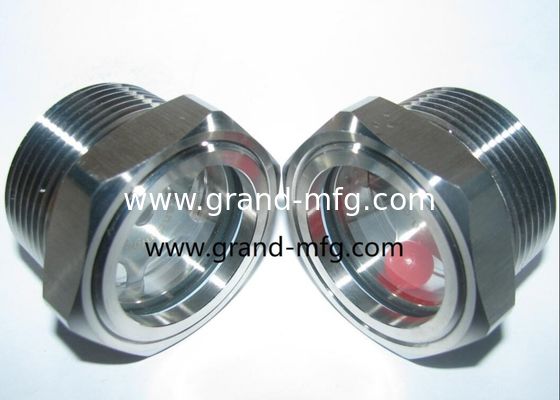 1&quot; NPT de hilo macho Vidrio de visualización del nivel de aceite para cajas de engranajes Extractor de aceite W / tanque de solvente SS304 1500PSI Servicio OEM y ODM