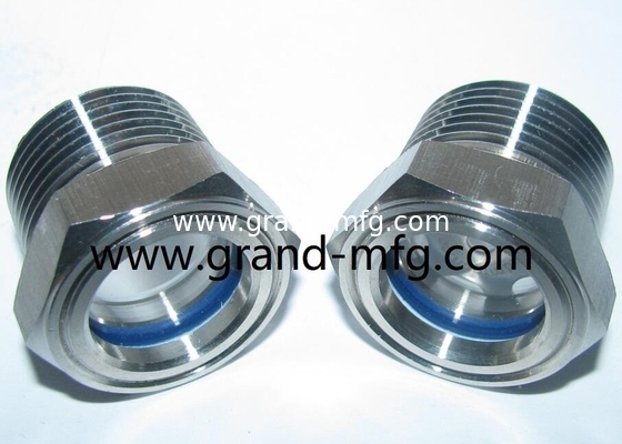 NPT hilo de 1 pulgada 2 pulgadas 3 pulgadas 4 pulgadas de acero inoxidable 304 vidrio de visión de aceite sin reflector SS304 NIVEL de aceite PORTO de visión