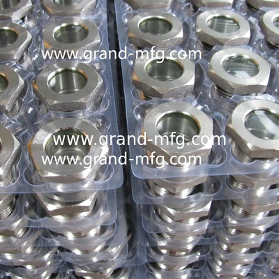 NPT 1&quot; BITZER refrigeración de acero fundido vidrio con bola roja fundido vidrio ventana vidrio fabricante de China