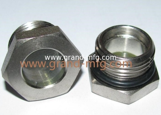 G 1/4" de acero al carbono fundido, vidrio de visor de nivel de aceite, hilo BSP masculino fabricante y vendedor profesional