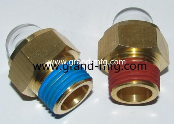3/8 INCH MNPT hilo posicionadores indicador de nivel de aceite observar el nivel de petróleo cúpula vidrio medidor de visión de burbujas con vidrio transparente