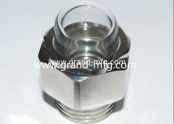 Hombre NPT hilo 3/8 &quot; 3/4 &quot; en forma de cúpula medidor de nivel de aceite bombas de aceite observar el vidrio indicador de visión con cristal de visión 3D transparente