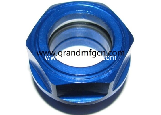 G3/8&quot; G1/4&quot; G1/2&quot; G1&quot; BSP Compresor de aire hex de aluminio fresado indicador de visualización del nivel de aceite visualización de vidrio medidor del nivel de aceite