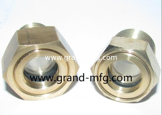 NPT hilo 1/2&quot; 3/8&quot; 3/4&quot; 1&quot; sopladores Vidrio de aceite de latón Vidrio de ajuste de aceite de gas Tanque de combustible sitio de enchufe Vidrio de aceite de bomba Vidrio de ras Vidrio de aceite de vista Vidrio para aplicaciones de bomba y caja de engranajes