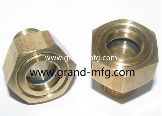 G3/8" G1/8" G1/2" BSP Reducidores de velocidad vidrios de vidrio de nivel de aceite de latón indicador de nivel de aceite de mirador fabricante profesional