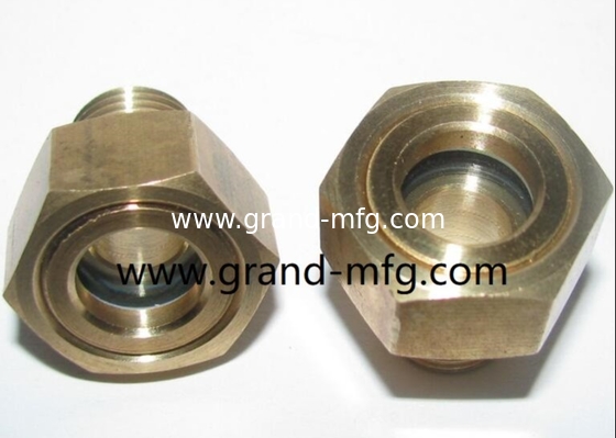 Compresor de aire Indicador de flujo de visión Sistemas de transferencia de aceite de combustible cúpula vidrio de visión de aceite M20X1.5 BRASS OIL SIGHT GLASS