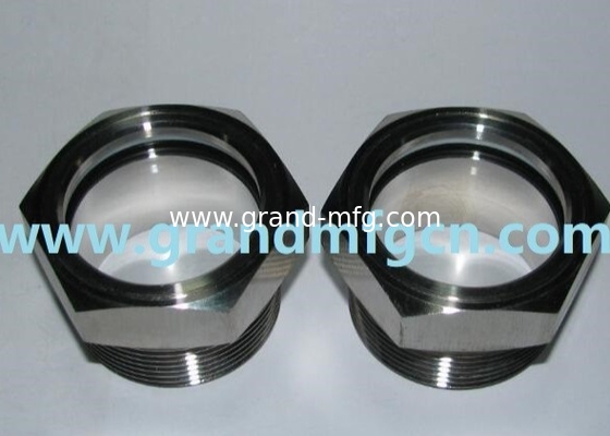 NPT hilo 1/2 pulgadas 2 pulgadas de acero inoxidable SS304 vidrio de nivel de aceite de visión SS316 vidrio de contenedor de presión de visión del puerto de sitio medidor