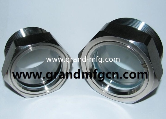 NPT hilo 1/2 pulgadas 2 pulgadas de acero inoxidable SS304 vidrio de nivel de aceite de visión SS316 vidrio de contenedor de presión de visión del puerto de sitio medidor