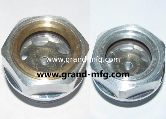 Compresor de aire Indicador de flujo de visión Sistemas de transferencia de aceite de combustible cúpula vidrio de visión de aceite M20X1.5 BRASS OIL SIGHT GLASS