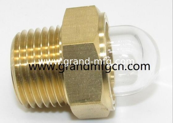 NPT hilo 3/8 INCH cúpula de latón vidrio de visualización de nivel de aceite indicador de ventana hex visor en vidrio de visualización de nivel de aceite