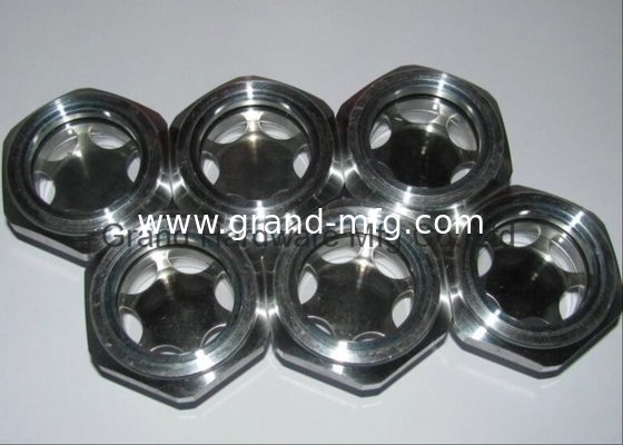 BSP G1 1/4 pulgadas caja de engranajes compresores de aire Hex fresado de aluminio de nivel de aceite vista de vidrio manómetro enchufe hilo masculino G1/2 G3/4 G1 INCH