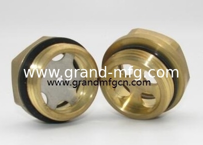 Compresor de aire Indicador de flujo de visión Sistemas de transferencia de aceite de combustible cúpula vidrio de visión de aceite M20X1.5 BRASS OIL SIGHT GLASS