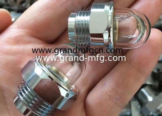 M20X1.5 Hex Cúpula líquida vista vidriera de vidrio de vidrio de aceite refrigerante mirador de vidrio de latón mirador para el tanque de combustible de la motocicleta