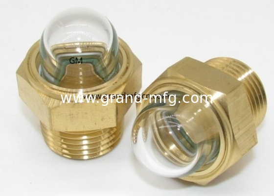 Reducciones de los niveles de aceite de latón medidor de visión 1/2 vidrio redondo de visión de aceite con ventana de visión transparente del puerto de calibración GM-BN12 GM-HDN12 GM-HDN38 GM-HDG10 GM-HEG12