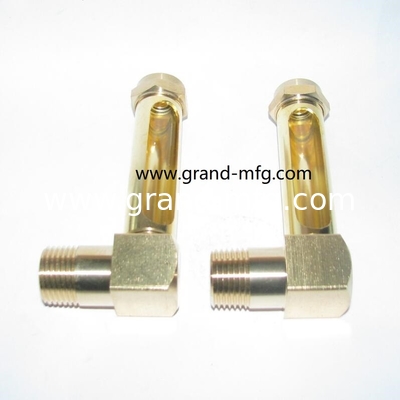 BSP3/8 INCH Indicador de nivel de aceite de latón con marcas de nivel para el contenedor de pared delgada