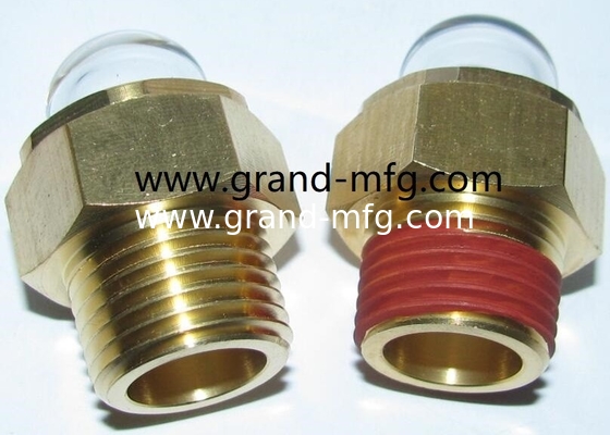 NPT 1/4 pulgadas 1/2 pulgadas tanque de aceite hidráulico de latón vidrio de nivel de aceite con reflector sin acabado China GM-BN12 GM-BN38