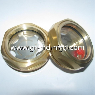 NPT hilo 1/2" 3/4" 1" bombas niveles de aceite de latón de trabajo pesado radiadores cúpula nivel de aceite del vidrio pluma de visualización medidor de aceite