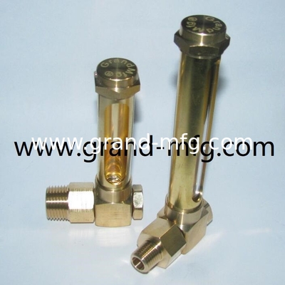 BSP hilo G1/4 G1/2 INCH indicadores de nivel de aceite de latón con marcas de nivel para el contenedor Cajas de engranajes medidor de nivel tubular GM-BG12 GM-BN14 GM-BN12