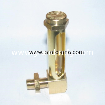 Indicador de nivel de aceite de latón ligero NPT 1/4 INCH con marcas de nivel para el medidor de nivel de aceite de contenedor de pared delgada