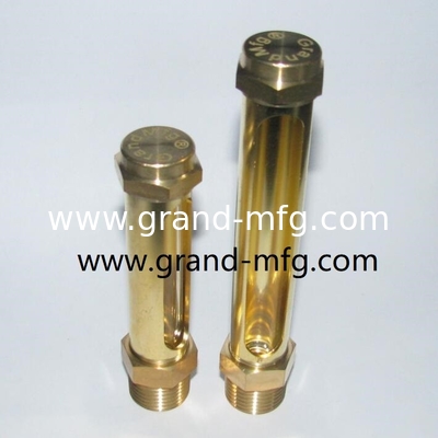 BSP hilo G1/4 G1/2 INCH indicadores de nivel de aceite de latón con marcas de nivel para el contenedor Cajas de engranajes medidor de nivel tubular GM-BG12 GM-BN14 GM-BN12