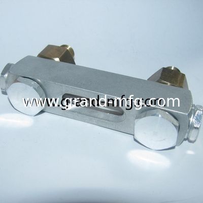 Indicador de nivel de aceite de latón tipo NPT 1/2 INCH L con marcas de nivel para tapones de vidrio de visualización de aceite de contenedores de pared delgada