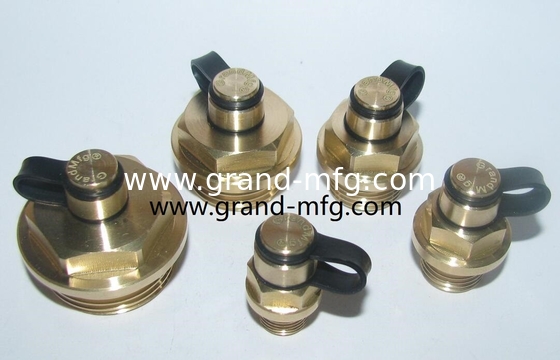 G rosca 3/8&quot; 1/4&quot; 1&quot; 1/2&quot; de latón natural respirador enchufe de ventilación aire liberado enchufes de llenado de aceite y respirador enchufe con resorte