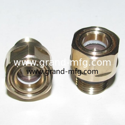 Hombre NPT Thread 1/2&quot; 3/8&quot; 3/4&quot; 1&quot; 3-D Bullseye Sight Glass Observe Dome Gauge con vidrio transparente de vidrio de aceite de vidrio GM-HDM27 GM-HDG10 GM-HDN38 GM-HDG12