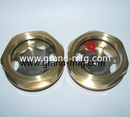 hilo métrico masculino M22x1.5, tapones de visualización de vidrio de nivel de aceite de latón industrial con vidrio templado Vidrio de visualización de aceite de latón Resistente a la corrosión y adecuado para diversas industrias