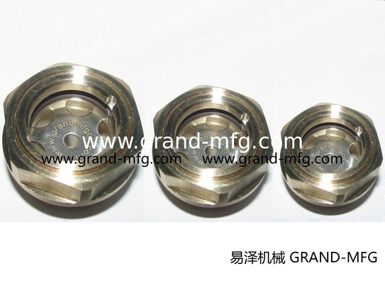 Hombres NPT hilos de tubería 3/8 pulgadas bomba de vacío de nivel de aceite vista indicador de vidrio reductor de aceite vista vidrio compressor de aire vista