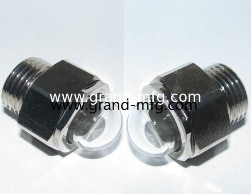 G1/2&quot; G3/4&quot; G1&quot; sistema de enfriamiento de rosca bsp Nivel de aceite de cúpula Medidor de vidrio de visión de burbujas con vidrio transparente